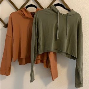 2 for 1 cropped active hoodies